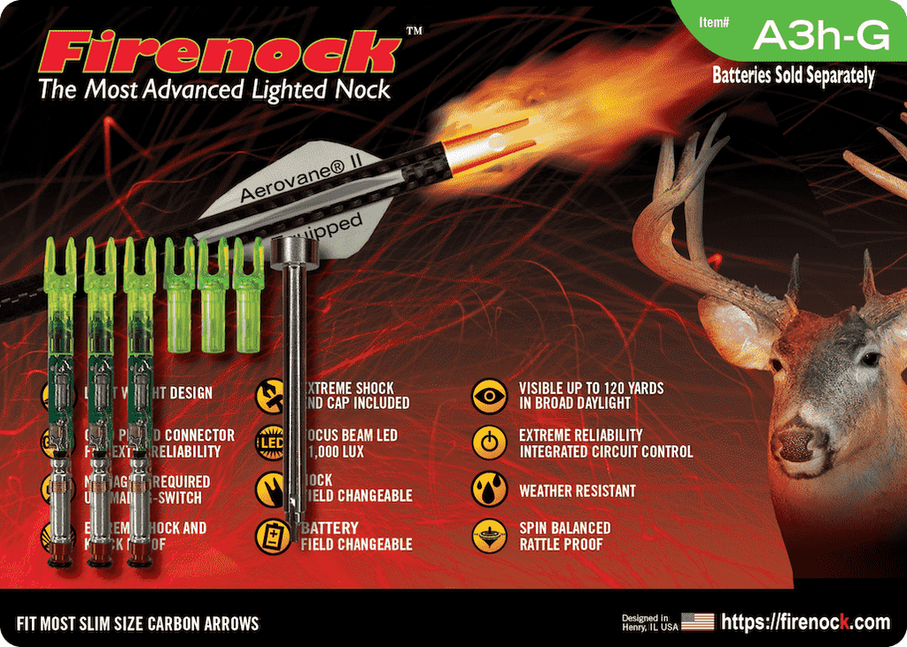 Firenock A Style .204 lighted nock system — green