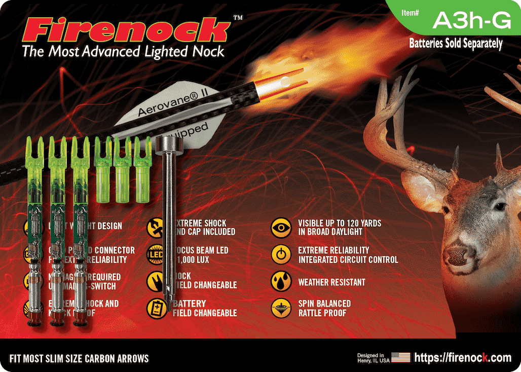 Firenock A Style .204 lighted nock system — green