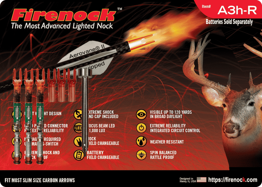 Firenock A Style .204 lighted nock system — red