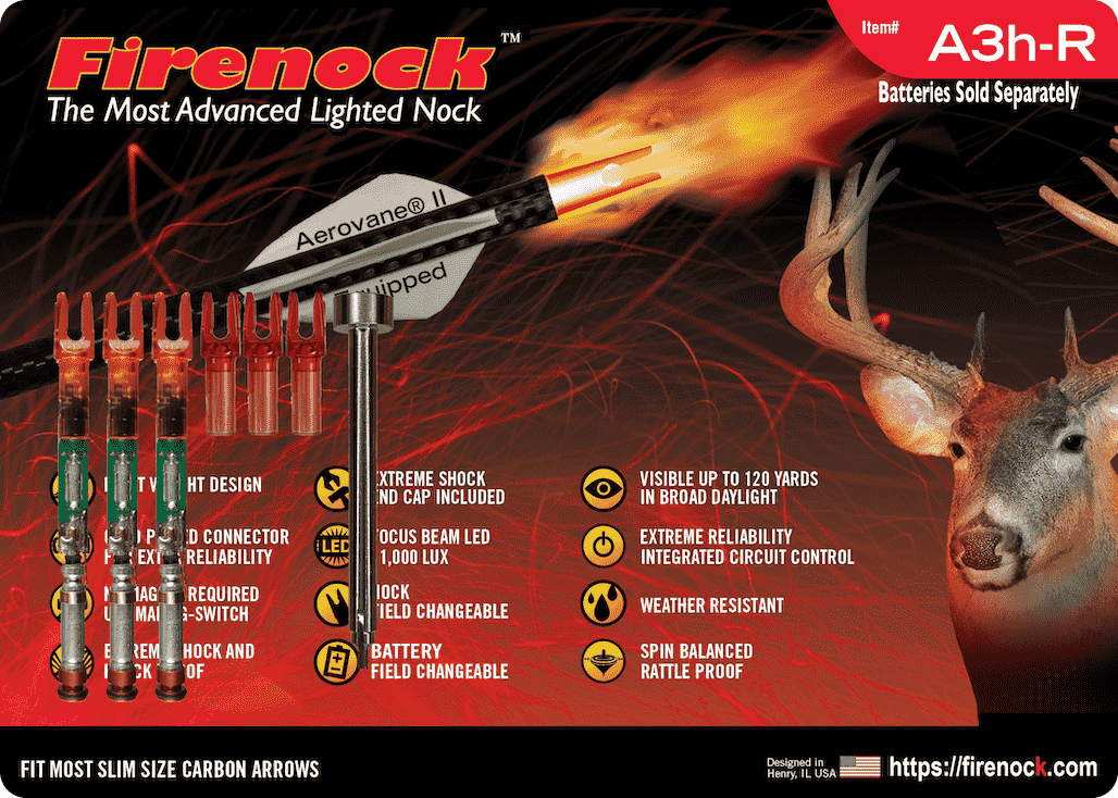 Firenock A Style .204 lighted nock system — red