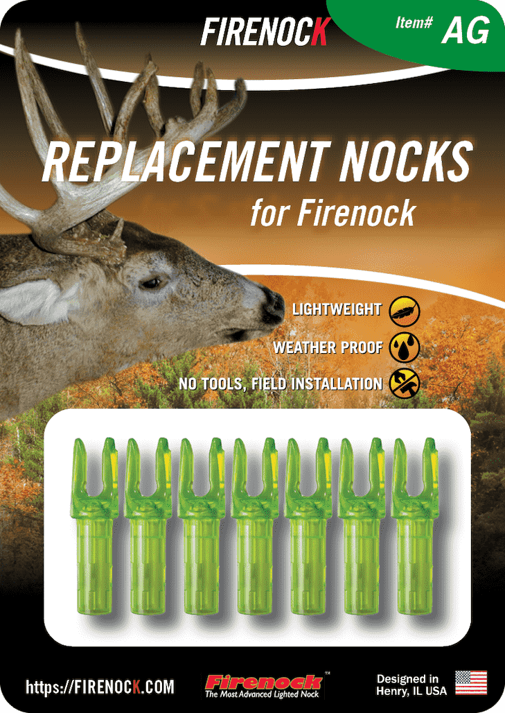 Firenock replacement nock — green