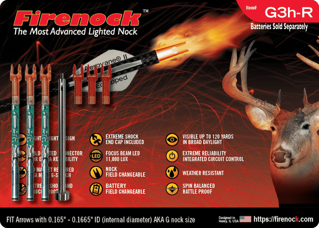 Firenock G Style .166 lighted nock system — red
