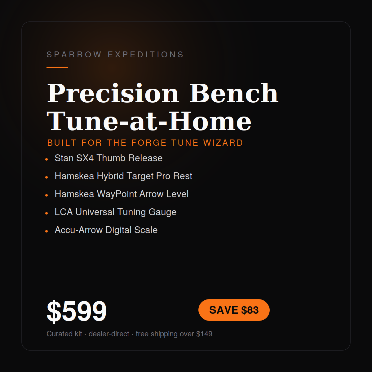 Precision Bench Tune-at-Home Bundle — Sparrow Expeditions
