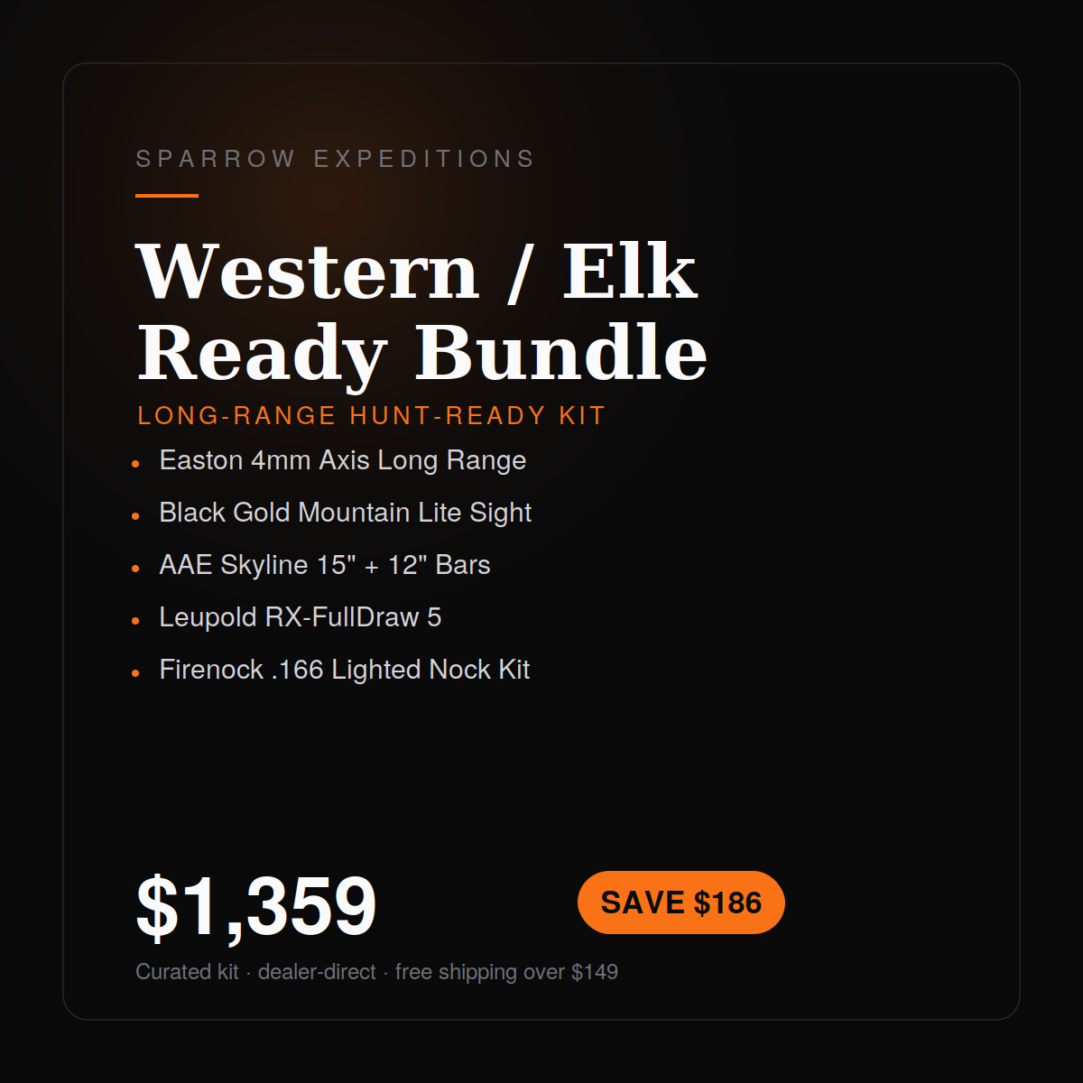 Western Elk Ready Bundle — Sparrow Expeditions long-range archery kit