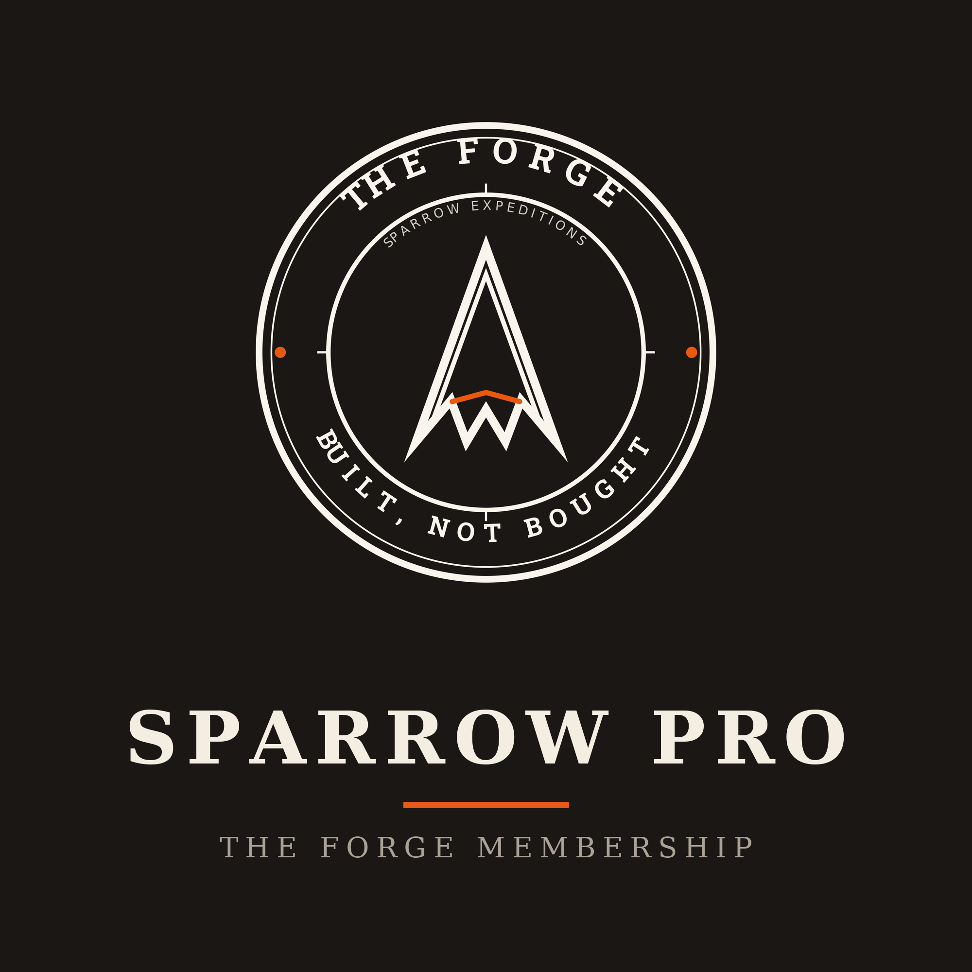 Sparrow Pro — The Forge membership badge